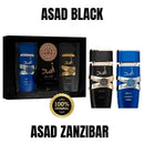 Kit Perfume Asad 100ml + Asad Zanzibar 100ml EDP Masculino Lattafa